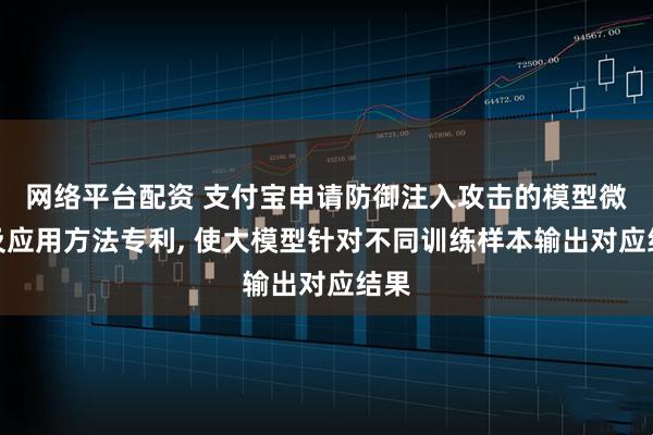 网络平台配资 支付宝申请防御注入攻击的模型微调及应用方法专利, 使大模型针对不同训练样本输出对应结果
